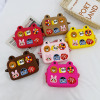 silica gel Bag children Cartoon lovely children Inclined shoulder bag Ears Playful children coin purse One shoulder Square bag