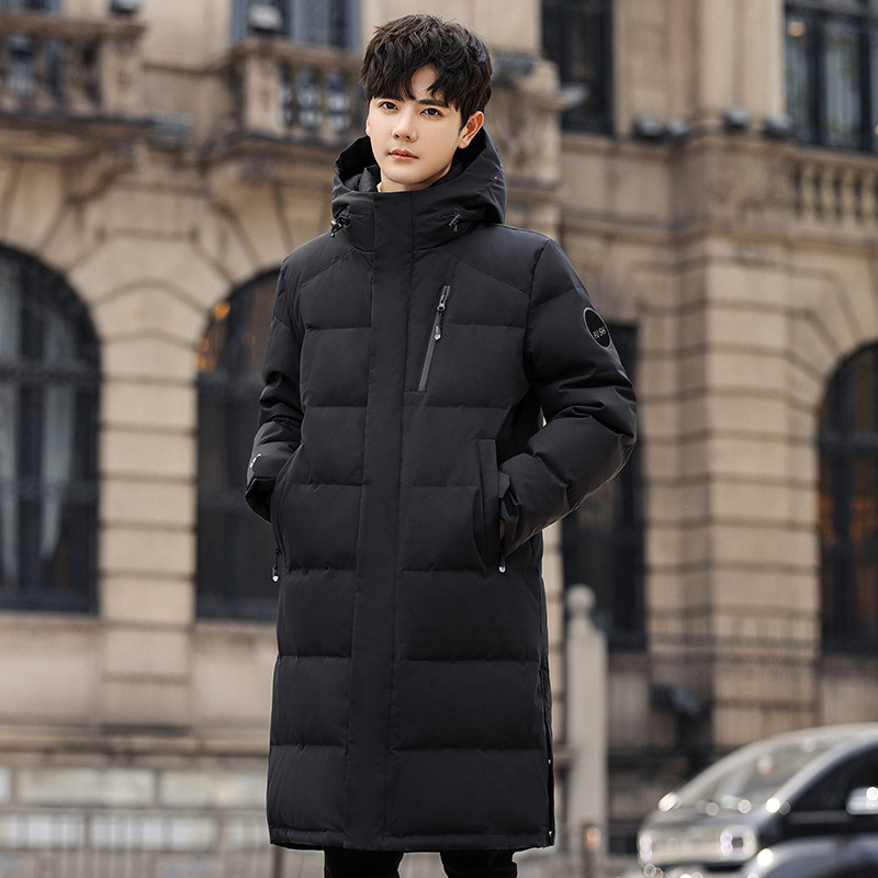 Down Jacket Men's Mid-Length Winter New Loose Cargo Casual Fashion Brand Fashionable Warm Couple Thickened Coat