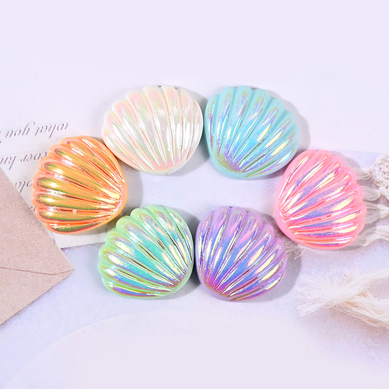 resin accessories electroplating colorful shell handmade diy small jewelry hole shoes diy accessories cream glue accessories