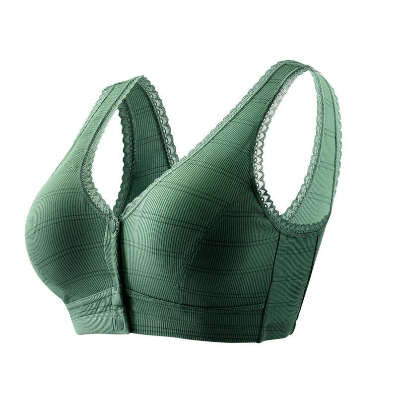 Mother's Underwear Female Front Closure Bra Wireless Thin Middle-Aged Women Vest-Style plus Size Middle-Aged and Elderly Bra