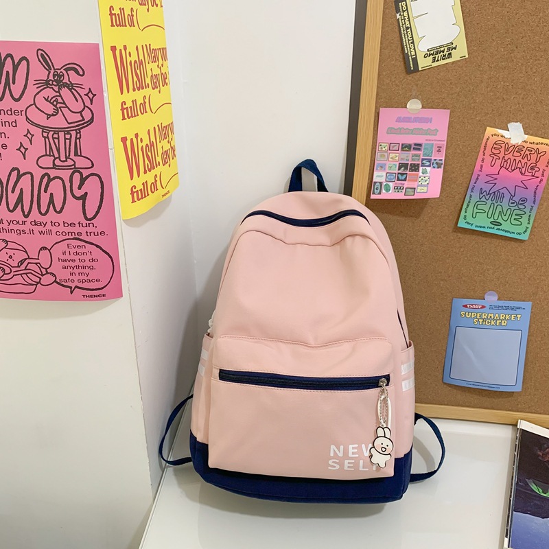 School Season Ins College Students' Backpack Female Korean High School Student Schoolbag Female College Style Mori Style Simple Backpack