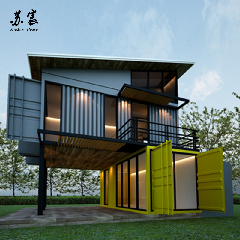 设计住人集装箱房屋 全新定制二层集装箱房子 预制模块化房屋施工