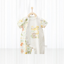 春夏新款纯棉婴儿连体衣新生儿衣服宝宝连体衣婴儿和尚服宝宝哈衣