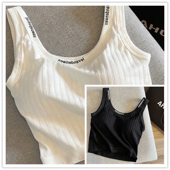 Free Shipping Vest Women's Yoga Sports Small Sling plus Size Outer Wear Inner Wear Summer with Chest Pad Backless Bra Base