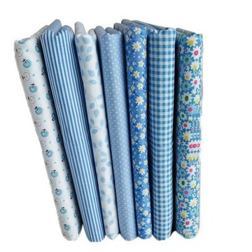 口罩面料手工纯棉小布头小花布蓝色布组粉色布组-阿里巴巴