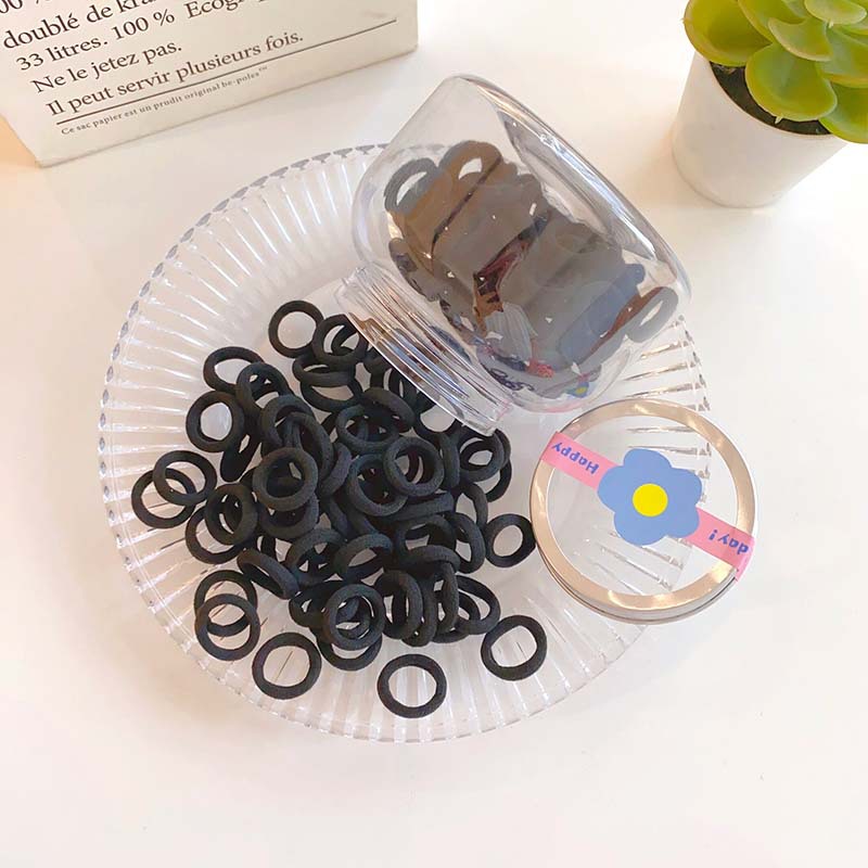 Candy Color Children's Rubber Band Canned Hair-Free Towel Ring Baby Hair Tie Thumb Ring Headband Hair Accessories Hair Ring