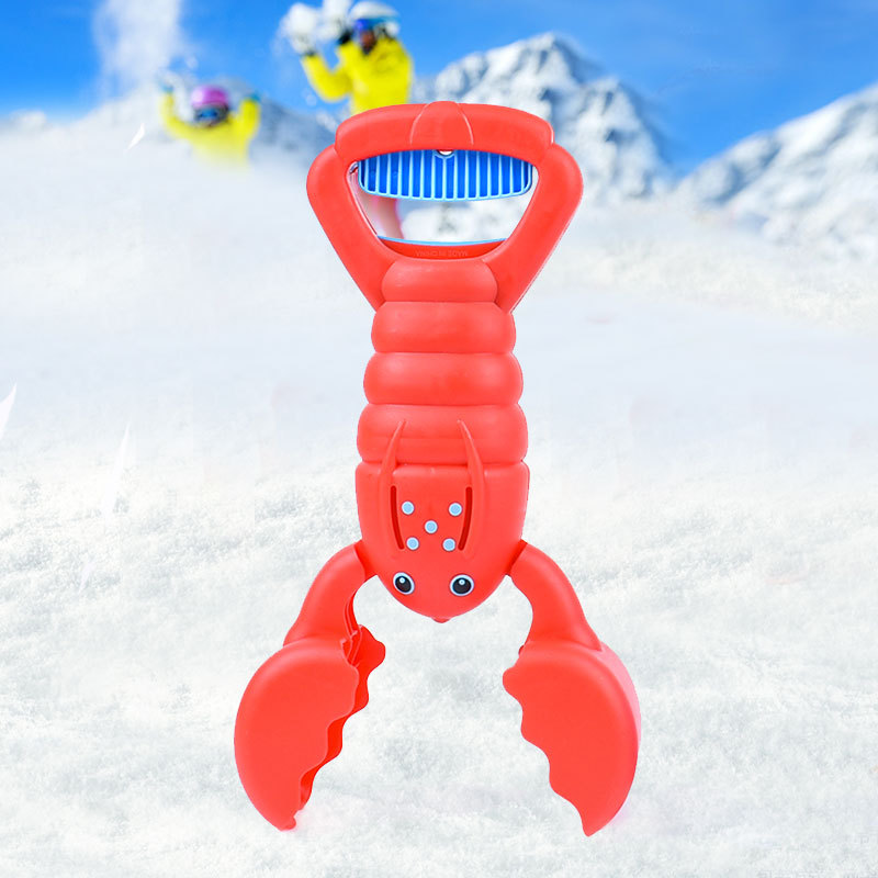 抖音龙虾夹子沙滩玩具玩雪机械手夹雪球器儿童雪球夹鲨鱼河马钳子