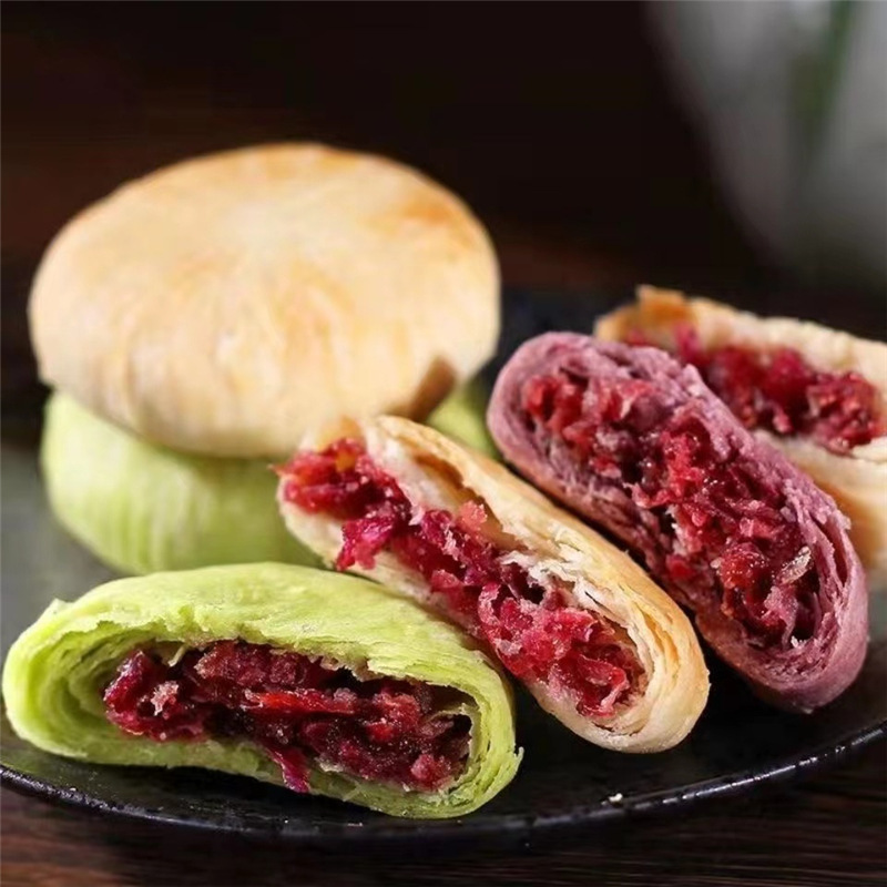 云南鲜花饼40/30/20/10/4枚     小吃糕点早餐手工点心【h17】