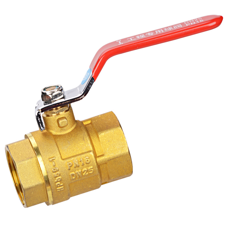 Factory Direct Sales Double Internal Thread Yellow Copper Ball Valve Large Flow Full Diameter Copper Ball Valve Engineering Special Manual Ball Valve