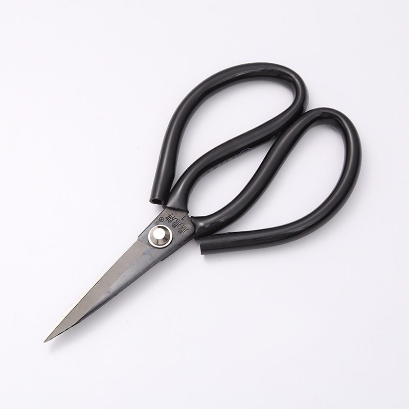 Dingding Brand Scissors Industrial Household Dressmaker's Shears Black Plastic Handle Carbon Steel Scissors Civil Scissors Wholesale