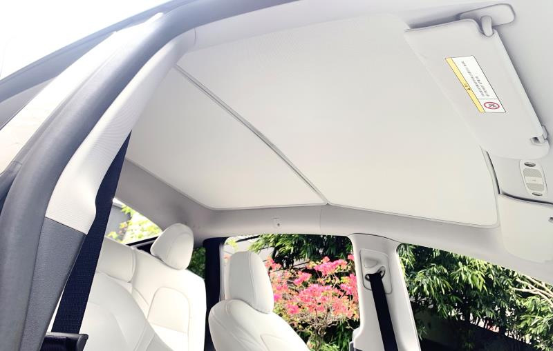 适用于特斯拉model3/y分体天幕遮阳帘前后遮阳挡防天窗防晒窗帘