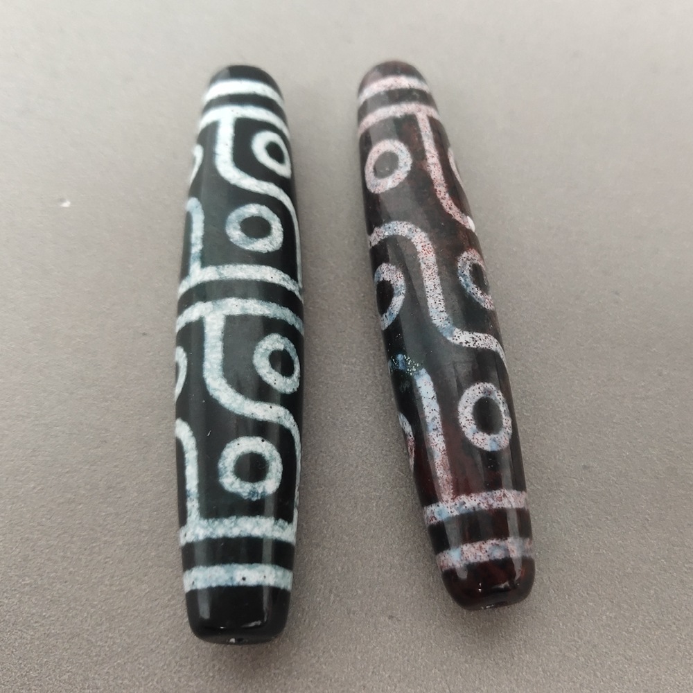 工厂货源热卖饰品吊坠象雄王朝七彩印度玛瑙十二眼九眼象雄长天珠