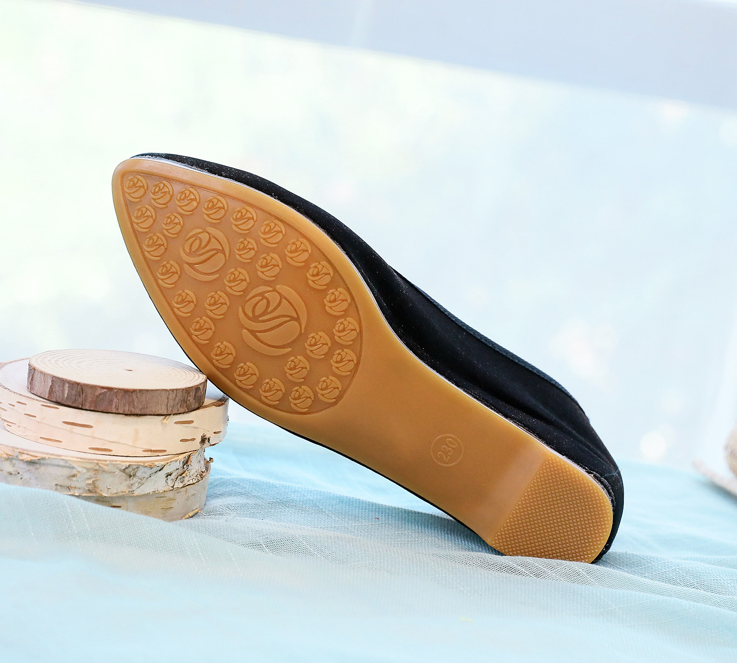 虞美人 复古时尚亮丝布旗袍搭配女单鞋布鞋穆勒鞋绣花布鞋女单鞋