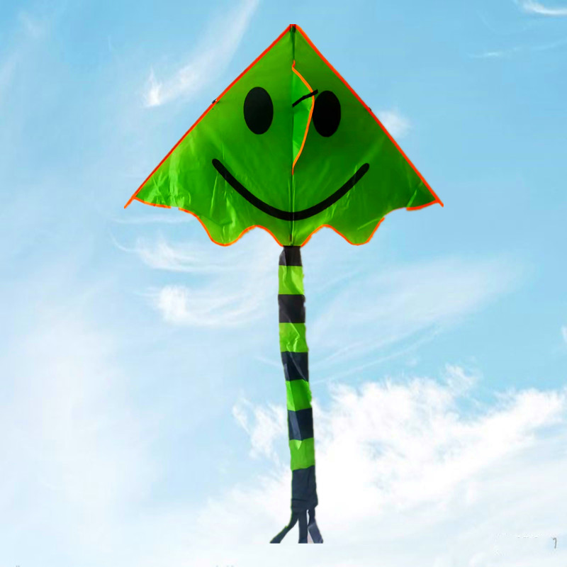 1米大弯边笑脸三角风筝 儿童卡通风筝户外风筝易飞热卖