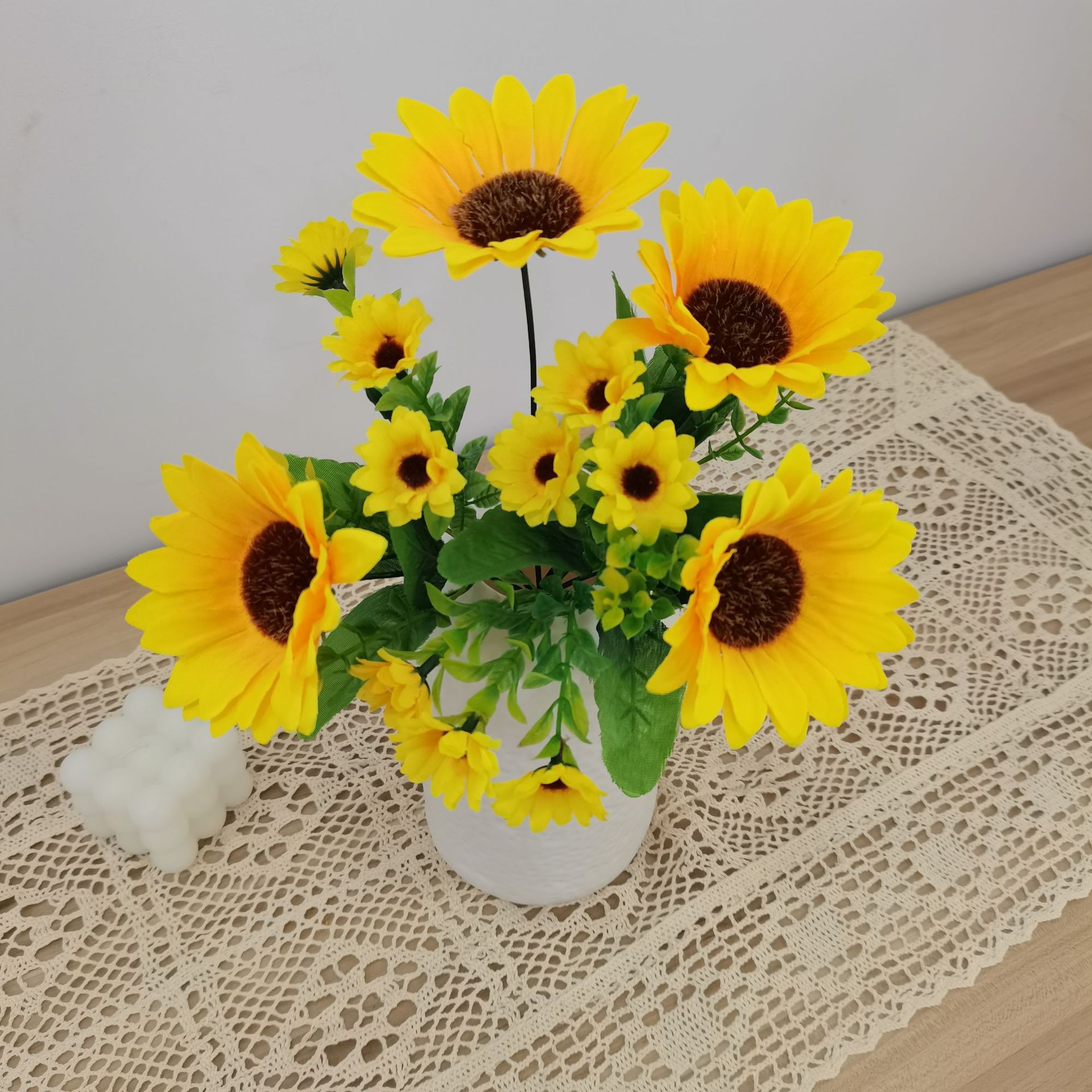 仿真向日葵把束花装饰摆件太阳花绢花婚庆花艺