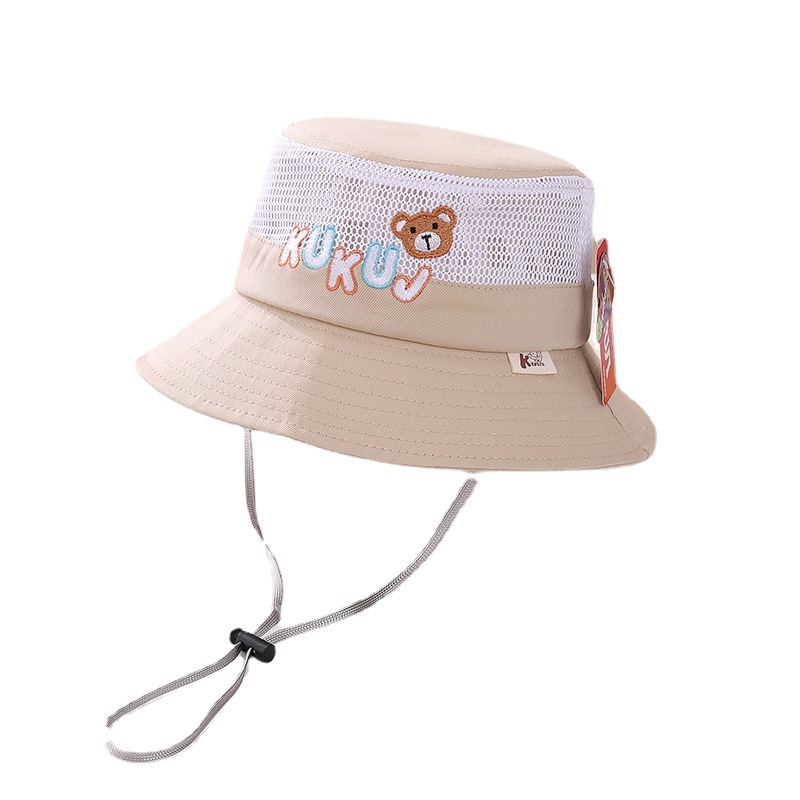 Children's Hat Summer Thin Type Sunscreen Sun Hat Uv Cover Face Breathable Boys and Girls Baby Sun-Shade Fisherman Hat