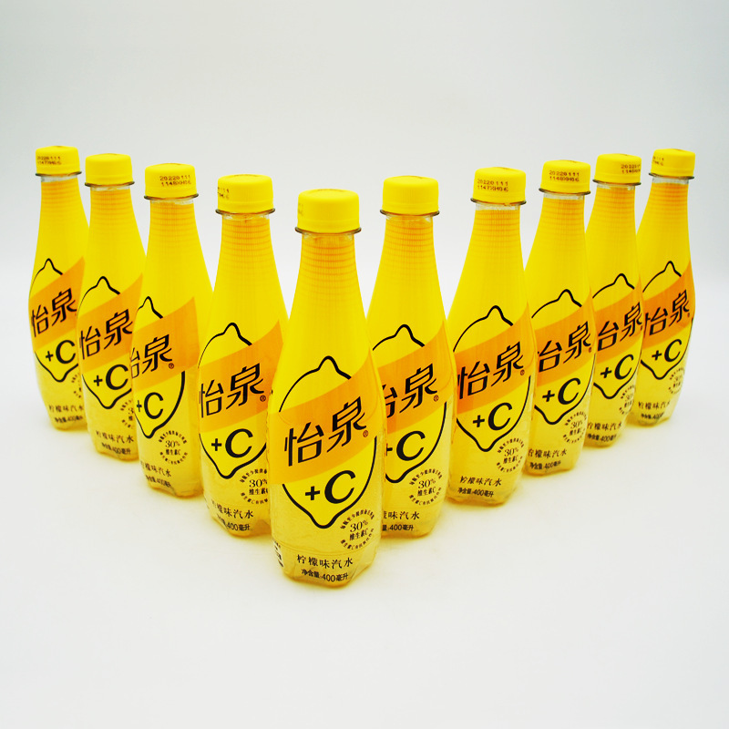 可口可乐 怡泉 c柠檬味汽水400ml*24瓶含气碳酸饮料 整箱-阿里巴巴