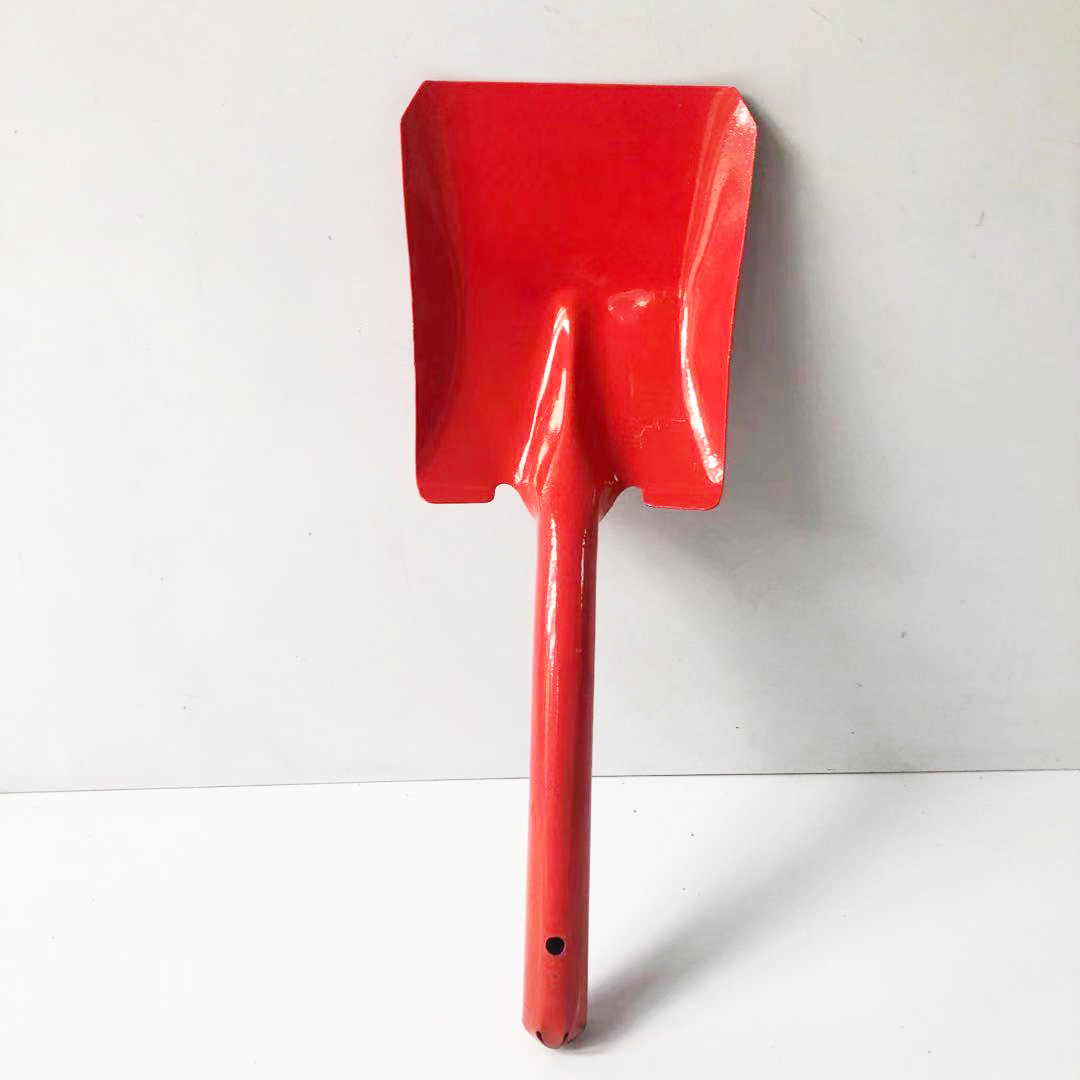 红色连体方铲 轻便迷你铁制方铲红色喷漆 种菜挖土园林小工具批发