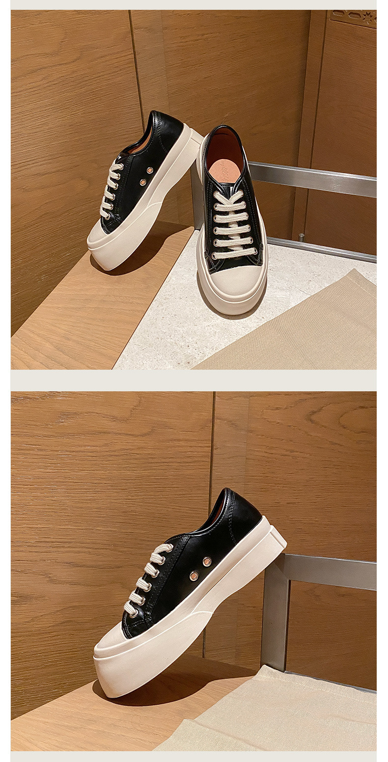 mona张绮贤同款休闲鞋女2021女鞋秋季大头运动小白鞋厚底松糕板鞋