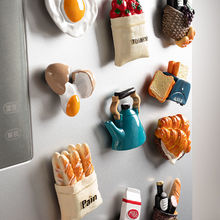 冰箱贴食物ins美食3D立体磁力贴个性装饰鸡蛋面包磁性贴批发包邮