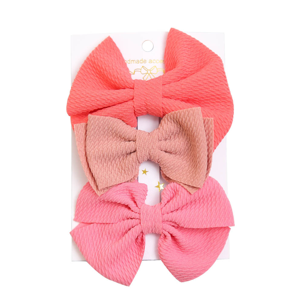 Cross-Border Children's Hair Accessories Polyester Fabric Baby Bow Barrettes Suit Cute Children Accessories Cover Babies' Headwear