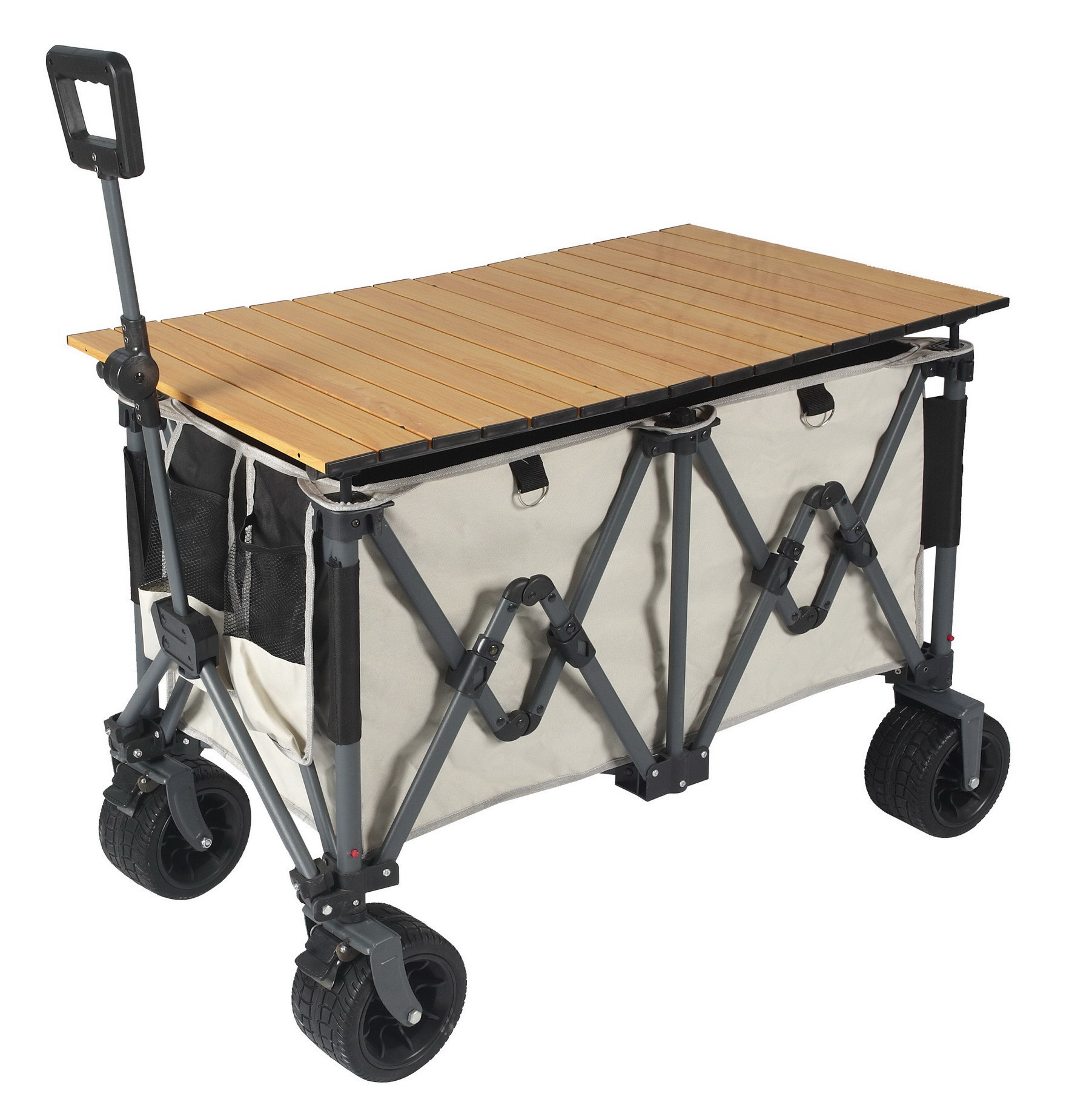 聚拢露营车可折叠户外收纳小推车野餐车营地车摆摊车手推车野营车