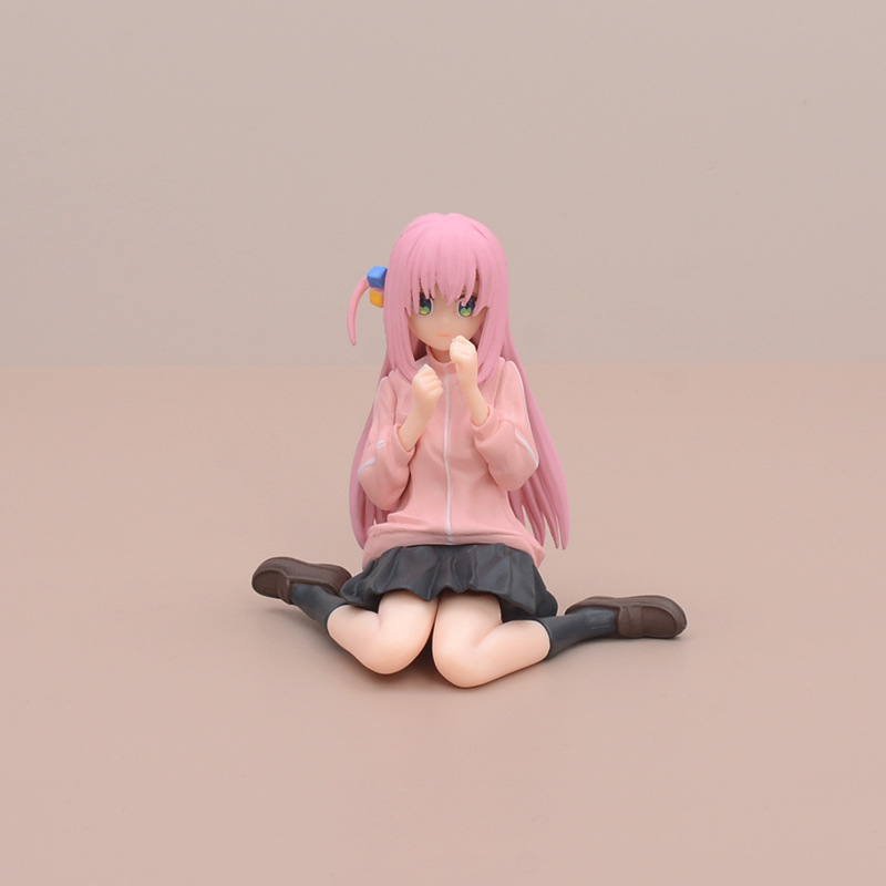 q版 孤独摇滚后藤独 坐姿美少女 车载 手办摆件模型动漫盒装批发