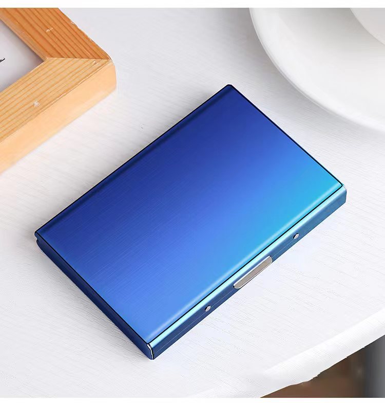Stainless Steel Card Holder Bank Card Credit Card Box Card Clamp Metal Card Bag Expanding Card Holder Business Card Case Anti-Theft Card Swiping Bag