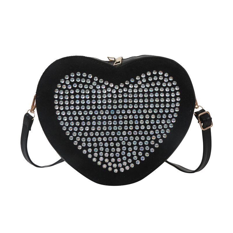 Summer Fashion Diamond Love Crossbody Bag Niche Personality Women Bags2023 Popular All-Matching Underarm Shoulder Bag