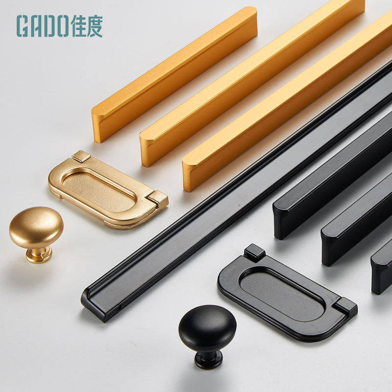 批发衣柜门把手铝合金抽屉轻奢五金柜门隐形家具长拉手橱柜门拉手