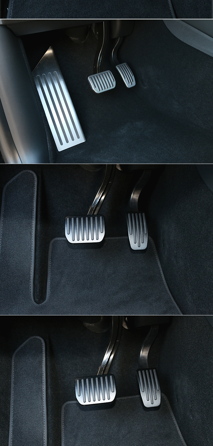 适用于特斯拉model3y油门刹车脚踏板铝合金无损安装防滑踏板