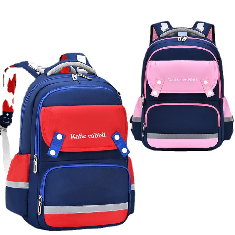 New Children's Schoolbag Boys' Spine Protection Portable Burden Alleviation Breathable Primary School Student Schoolbag