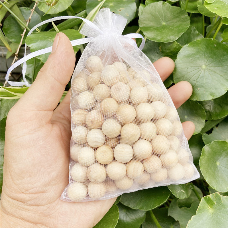 跨境专供 木质工艺品 桧木颗粒 实木圆球 12mm桧木木粒 diy沙池