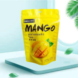 自封站立芒果干袋  真空拉链包装袋  可视透明底部 食品包装袋