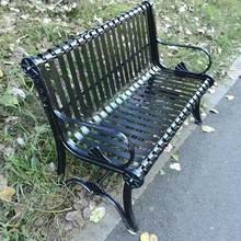 户外铁艺贝壳座椅景观钢板烤漆靠背椅公园椅广场休闲椅加工任意款
