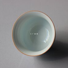 霁蓝釉仙鹤陶瓷茶杯单个家用喝茶杯中式功夫茶具茶道配件仿古创意