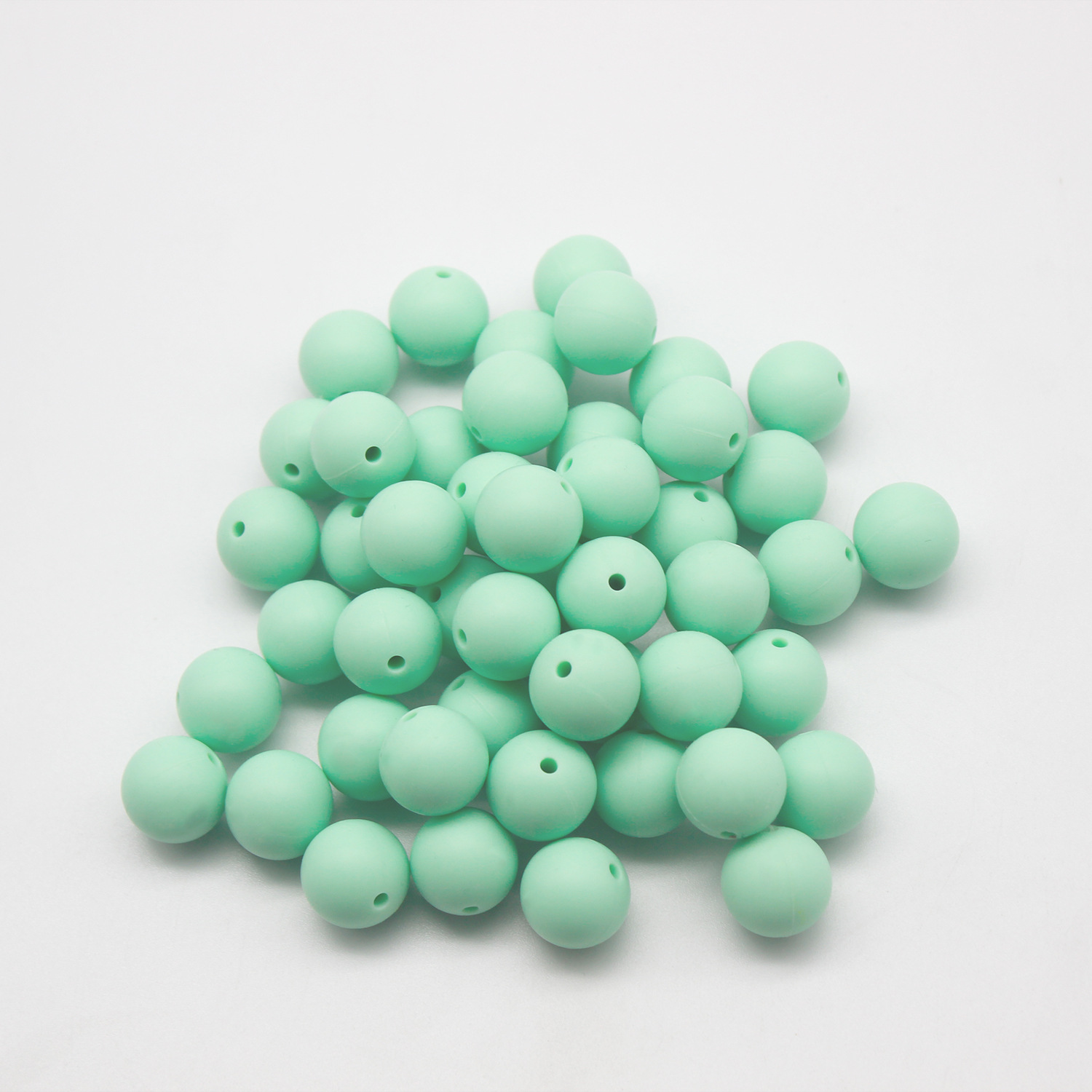 现货 婴幼儿磨牙项链手链彩色牙胶珠子安抚奶嘴链散装硅胶珠子-阿里巴