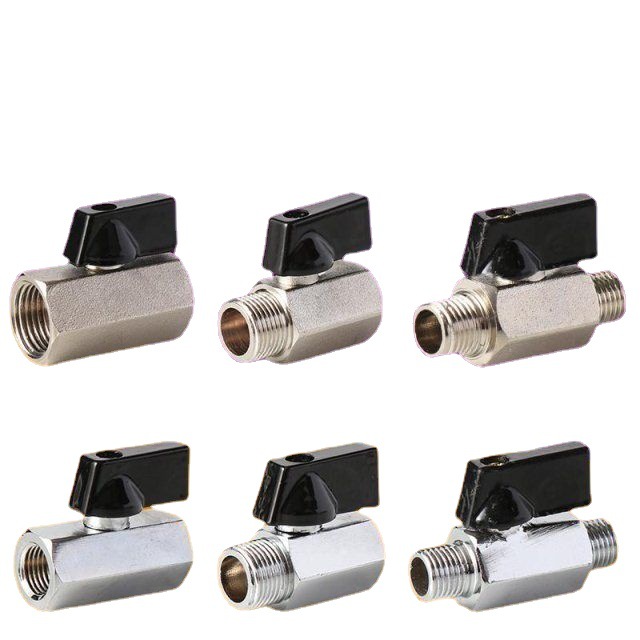 短柄微型迷你小铜球阀双内外丝1分2分3分4分气动气泵水管阀门开关