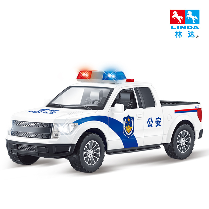 Story-Telling Pickup Police Car Sound and Light Children Education Early Education Toy Car