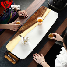xyt茶盘家用2023新款 天然茶具中式轻奢现代实木整块玉石茶托盘
