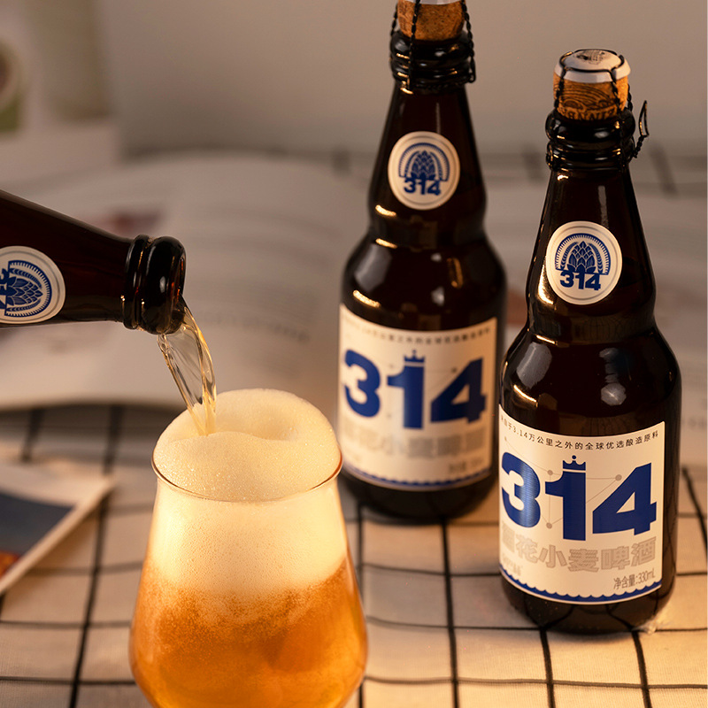 辛巴赫官方旗舰店 314酒花小麦艾尔精酿啤酒330ml*12整箱批发
