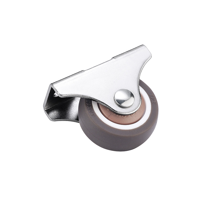 批发1英寸静音榻榻米抽屉滑轮柜子轮子滚轮小万向脚轮橡胶定向直