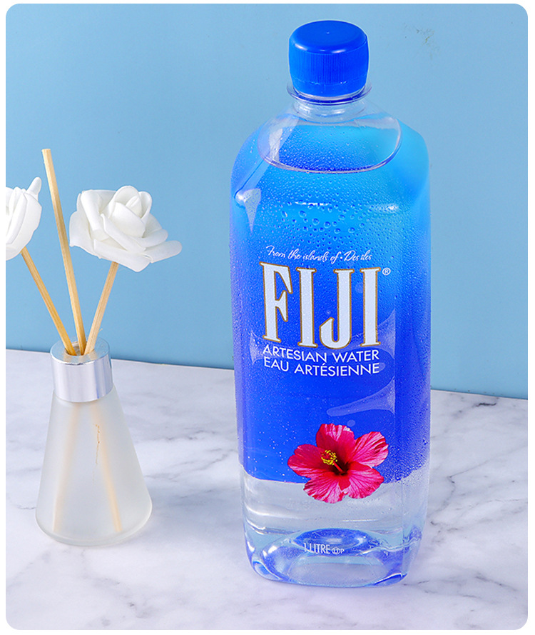 斐泉fiji water斐济天然矿泉水1l/1000ml12瓶英文版进口斐济水