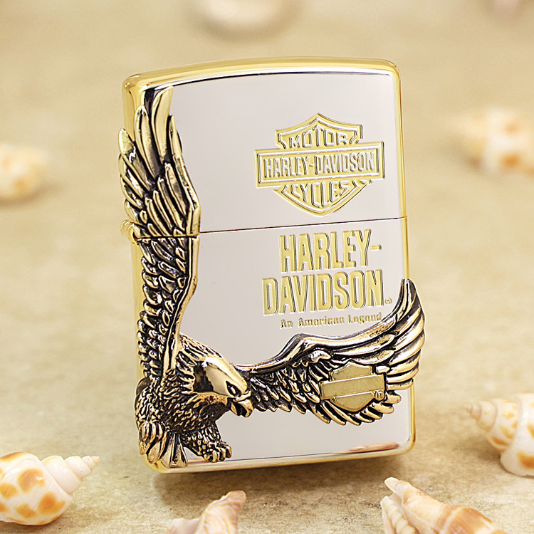 zippo打火机hdp-17.哈雷鹰之雄鹰展翅(金色)-阿里巴巴