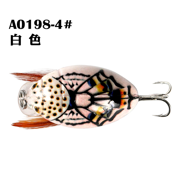 Fishing Gear 4G Floating Small Mino Lure Rock Small Fat Beetle Blood Slot Hook Plastic Fake Fish Bait Suit Bait