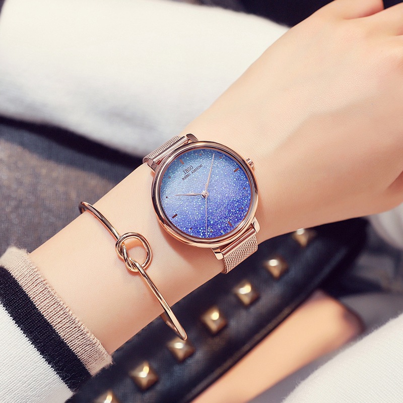 Ibso Women's Watch 2022 New Starry Sky Dial Affordable Luxury Fashion Women's Atmospheric Waterproof Student Quartz Watch