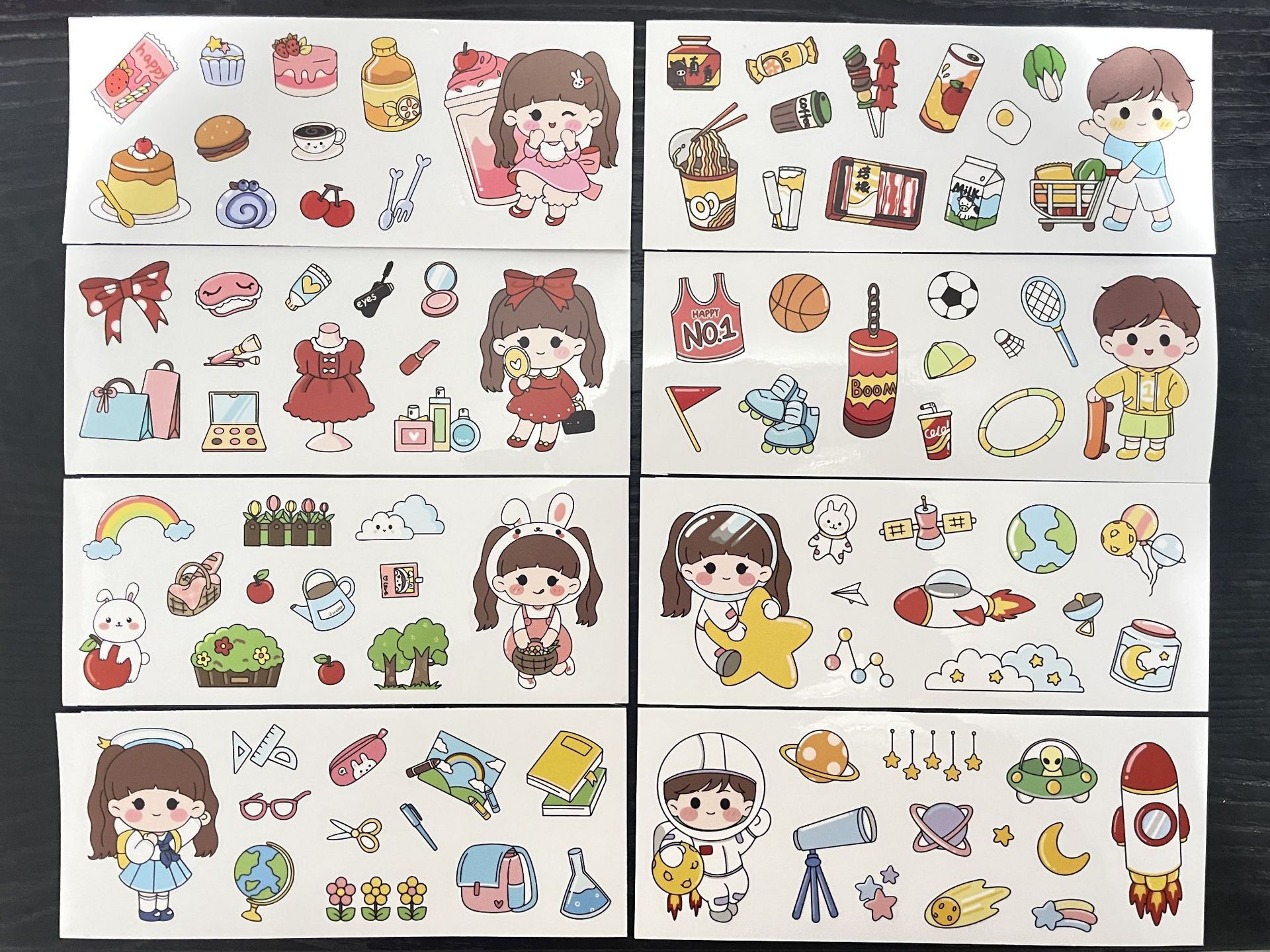 Diy Journal Stickers Big Belly Cup Water Cup Stationery Box Stickers Cute Cartoon Sticker Waterproof Thermos Cup Stickers