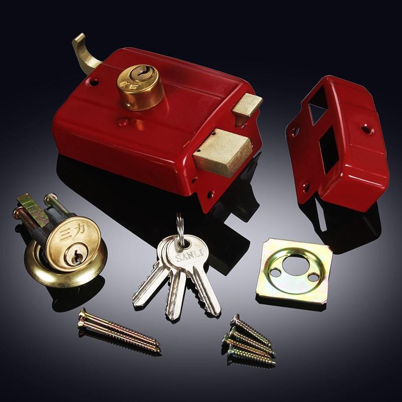 铁门外装防盗门锁木门通用型556rl门锁双舌铜老式跨境专供代发