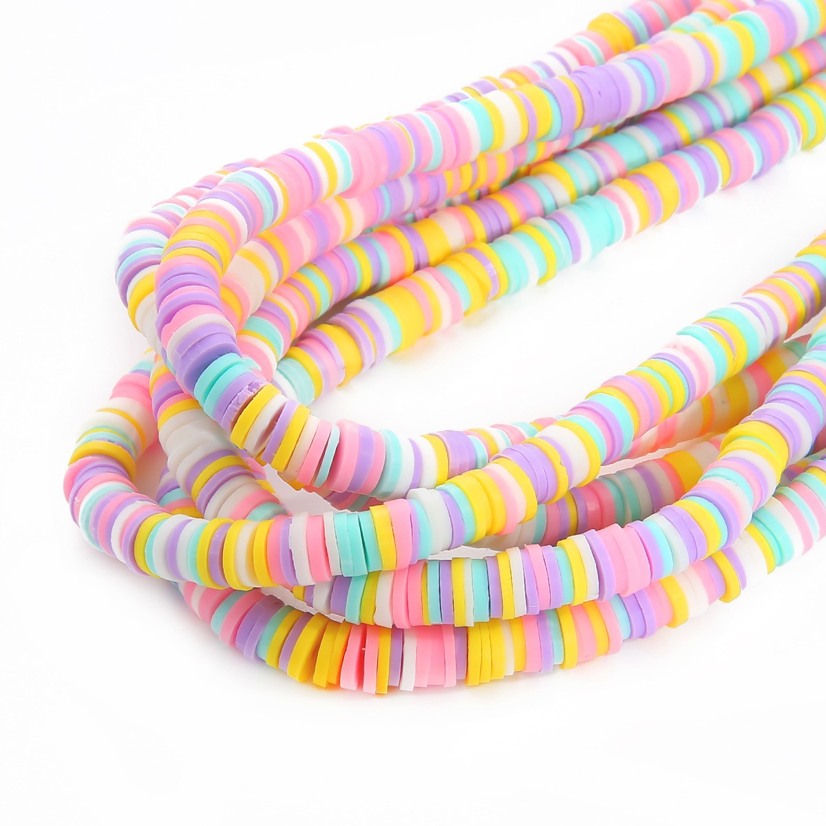 New Wuzhou Polymer Clay Factory Direct Sales 4-6mm Color Soft Pottery Polymer Clay String Handmade DIY Polymer Clay Sheet Spacer