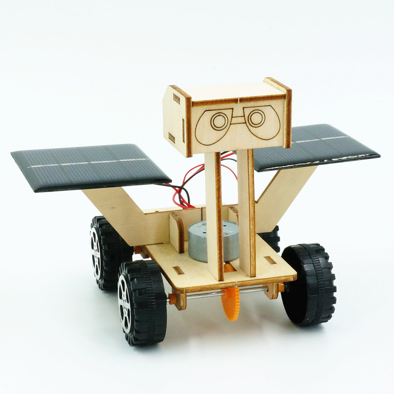 儿童科技diy手工小制作太空月球探索车太阳能玩具车物理科学实验